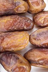 Dates fruit isolated on white background texture