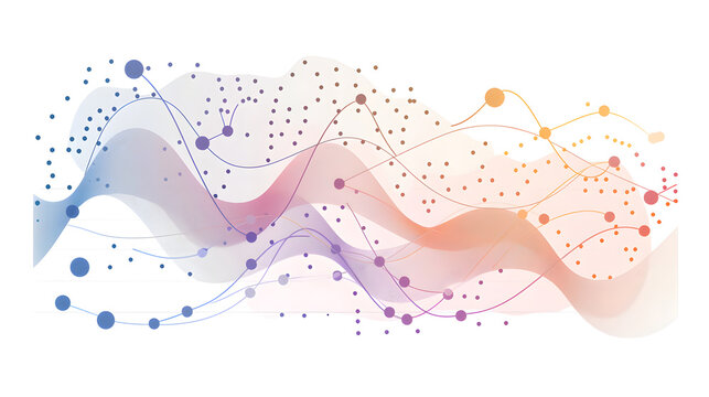 Illustrative Display of Linear Regression Analysis Method on a Scatter Plot Chart