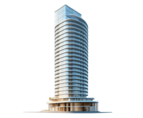 Modern Architectural Marvel: Stunning Skyscraper Design , isolated on white background PNG