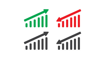 up down business graph icon
