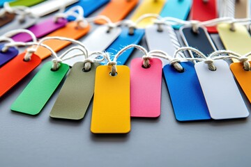 Colorful Blank Tags Variety of Hues  Perfect for Branding Design