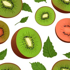 Fototapeta premium kiwi fruit pattern