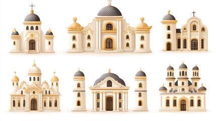 Fototapeta premium Iconic Religious Architecture in Elegant Design with Domes and Arches