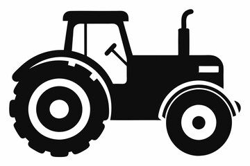 Minimalist Tractor Vector Graphic