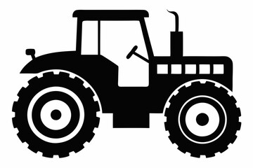 Minimalist Tractor Vector Graphic