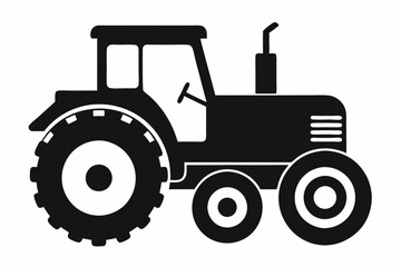 Minimalist Tractor Vector Graphic