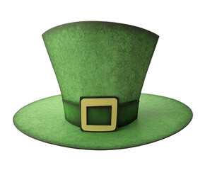 Vibrant Green Leprechaun Hat: A Festive Irish Symbol , isolated on white background PNG