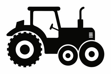 Minimalist Tractor Vector Graphic