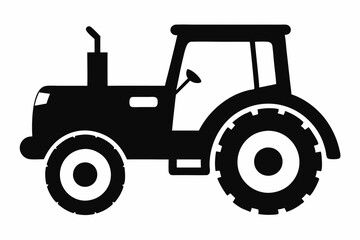 Minimalist Tractor Vector Graphic