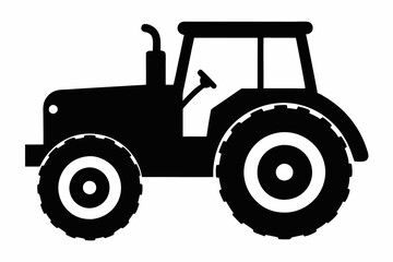 Minimalist Tractor Vector Graphic