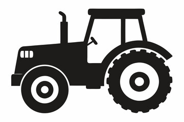Minimalist Tractor Vector Graphic