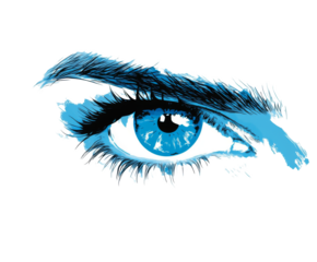 Intriguing Blue Eye Art: A Striking Visual Representation of Beauty and Expression , isolated on white background PNG