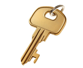 Golden Key: Access to a New Beginning , isolated on white background PNG