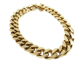 Obraz premium A Striking Gold Chain Bracelet: Exquisite Design and Luxury , isolated on white background PNG