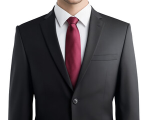 A Sophisticated Black Suit: Perfect Formalwear for Business Professionals , isolated on white background PNG