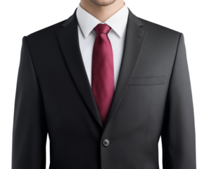 A Sophisticated Black Suit: Perfect Formalwear for Business Professionals , isolated on white background PNG