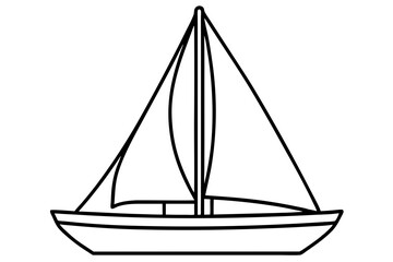 Minimalist Sailboat Vector Design