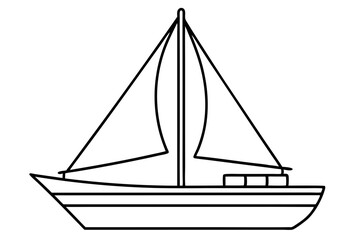 Minimalist Sailboat Vector Design