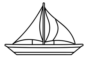 Minimalist Sailboat Vector Design
