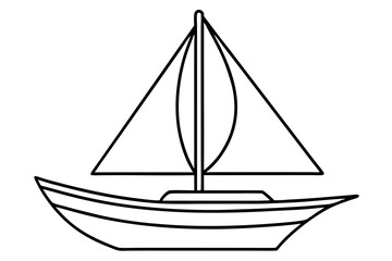 Minimalist Sailboat Vector Design