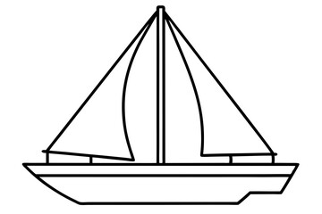 Minimalist Sailboat Vector Design