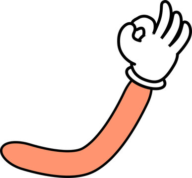 Cartoon hand arm icon