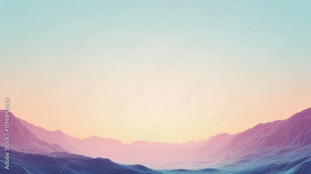 Aufkleber Stunning abstract landscape with subtle color gradient and ample space for text and designs in the foreground. Generative AI