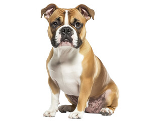 Adorable Boxer Puppy Portrait - A Sweet and Loyal Companion , isolated on white background PNG