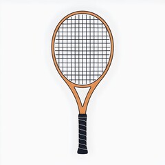 Tennis racket isolated on white background.