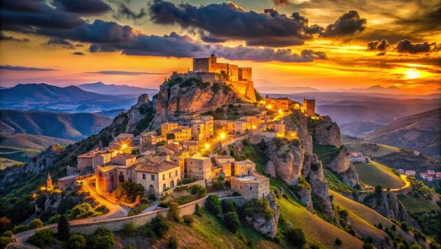 Sicilian vistas: Mussomeli Castle's breathtaking views, showcased in stunning landscape photography.