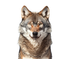 Obraz premium Majestic Wolf Portrait: A Glimpse into the Wild , isolated on white background PNG