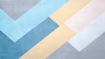 Fototapeta premium A colorful wall with blue, yellow, and white stripes