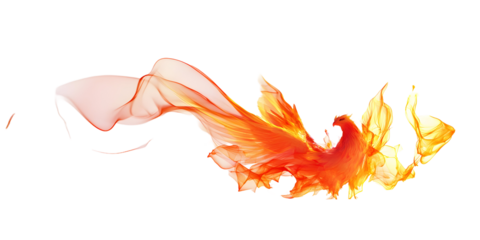 Fiery Phoenix in Flight