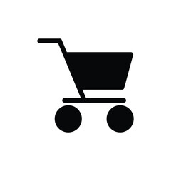 Shopping cart or trolley icon for apps and websites. 