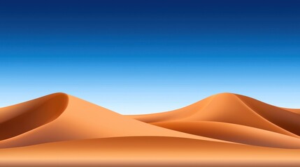 Vast Desert Landscape Under Blue Sky
