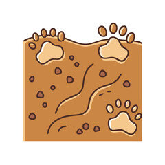 footprint on dirt trail vector icon, footprint on dirt trail vector illustration-simple illustration of footprint on dirt trail, perfect for footprint on dirt trail logos and icons and themed design 