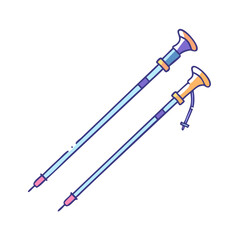 nordic walking poles vector icon, nordic walking poles vector illustration-simple illustration of nordic walking poles, perfect for nordic walking poles logos and icons and themed design 
