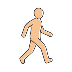 person walking silhouette icon, person walking silhouette vector,