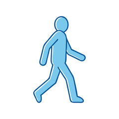 person walking silhouette icon, person walking silhouette vector,