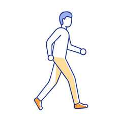 Obraz premium power walk pose vector icon, power walk pose vector illustration-simple illustration of power walk pose, perfect for power walk pose logos and icons and themed design 
