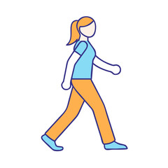 power walk pose vector icon, power walk pose vector illustration-simple illustration of power walk pose, perfect for power walk pose logos and icons and themed design 