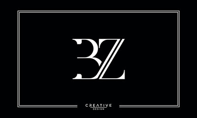 BZ, ZB, B, Z, Abstract Letters Logo Monogram