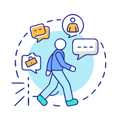 walk and talk vector icon, walk and talk vector illustration-simple illustration of walk and talk, perfect for walk and talk logos and icons and themed design 