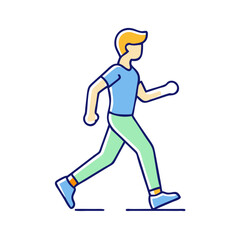 Obraz premium walking for fitness vector icon, walking for fitness vector illustration-simple illustration of walking for fitness, perfect for walking for fitness logos and icons and themed design 