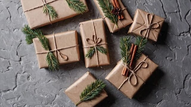 Eco-Friendly Rustic Wrapped Gifts