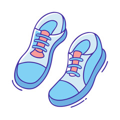 walking shoes with laces icon, walking shoes with laces vector, 