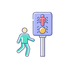 walk signal light vector icon, walk signal light vector illustration-simple illustration of walk signal light, perfect for walk signal light logos and icons and themed design 