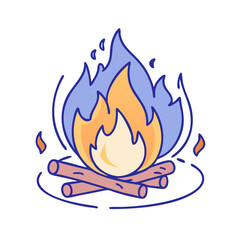 campground fire pit vector icon, campground fire pit vector illustration -simple illustration of campground fire pit, perfect for campground fire pit logos and icons and themed design 