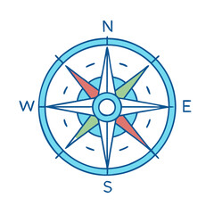 compass rose vector icon, compass rose vector illustration -simple illustration of compass rose, perfect for compass rose logos and icons and themed design 