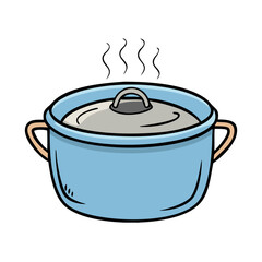 dutch oven vector icon, dutch oven vector illustration -simple illustration of dutch oven, perfect for dutch oven logos and icons and themed design 